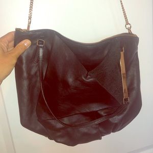 Halston Heritage black leather bag